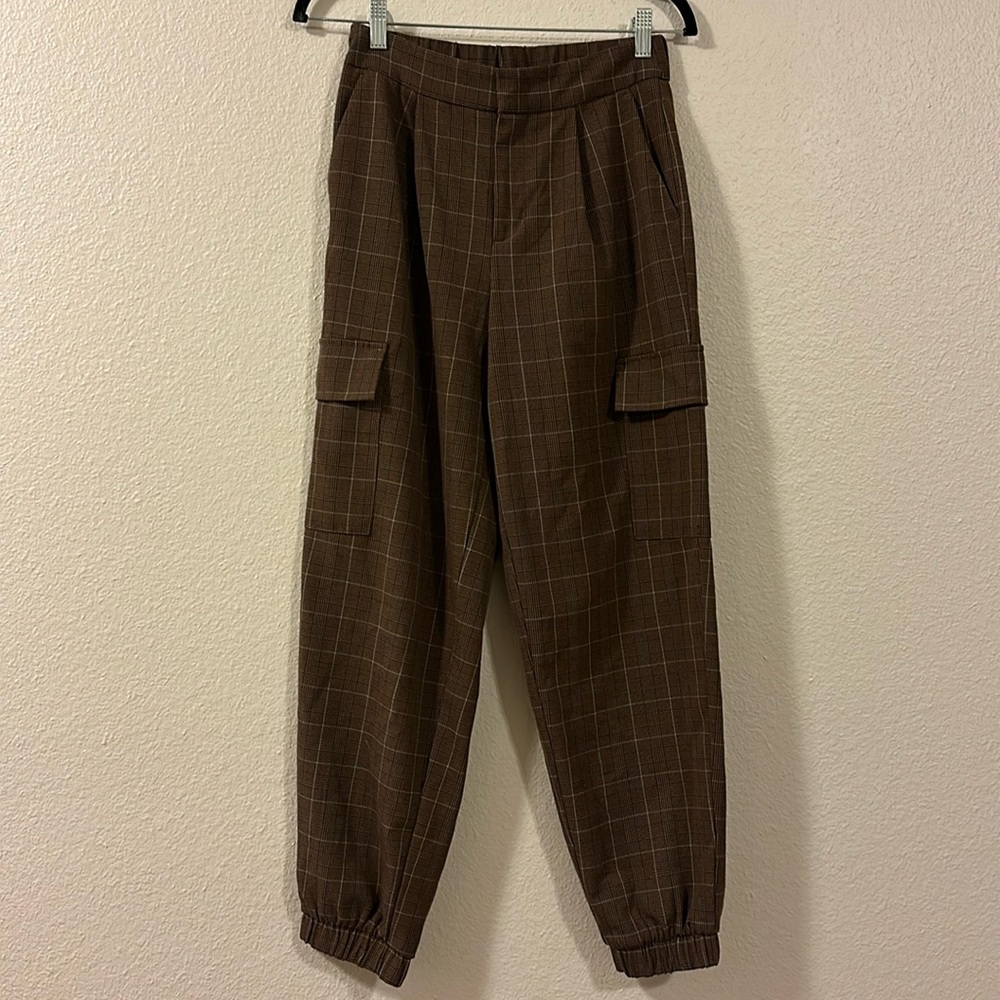 Brown Ankle Jogger Pants